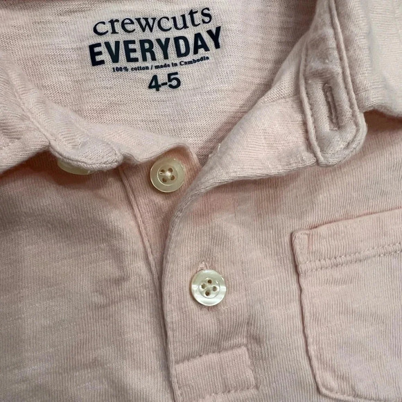 CrewCuts Kids Slub Everyday Polo Light Pink - Picture 3 of 6